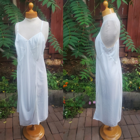 Vintage 1950s white slip large - Picture 2 of 7